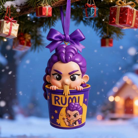 Аниме K-Pop Акриловый брелок Клинок, рассекающий демонов Миска рамена Рождественское украшение Декоративное