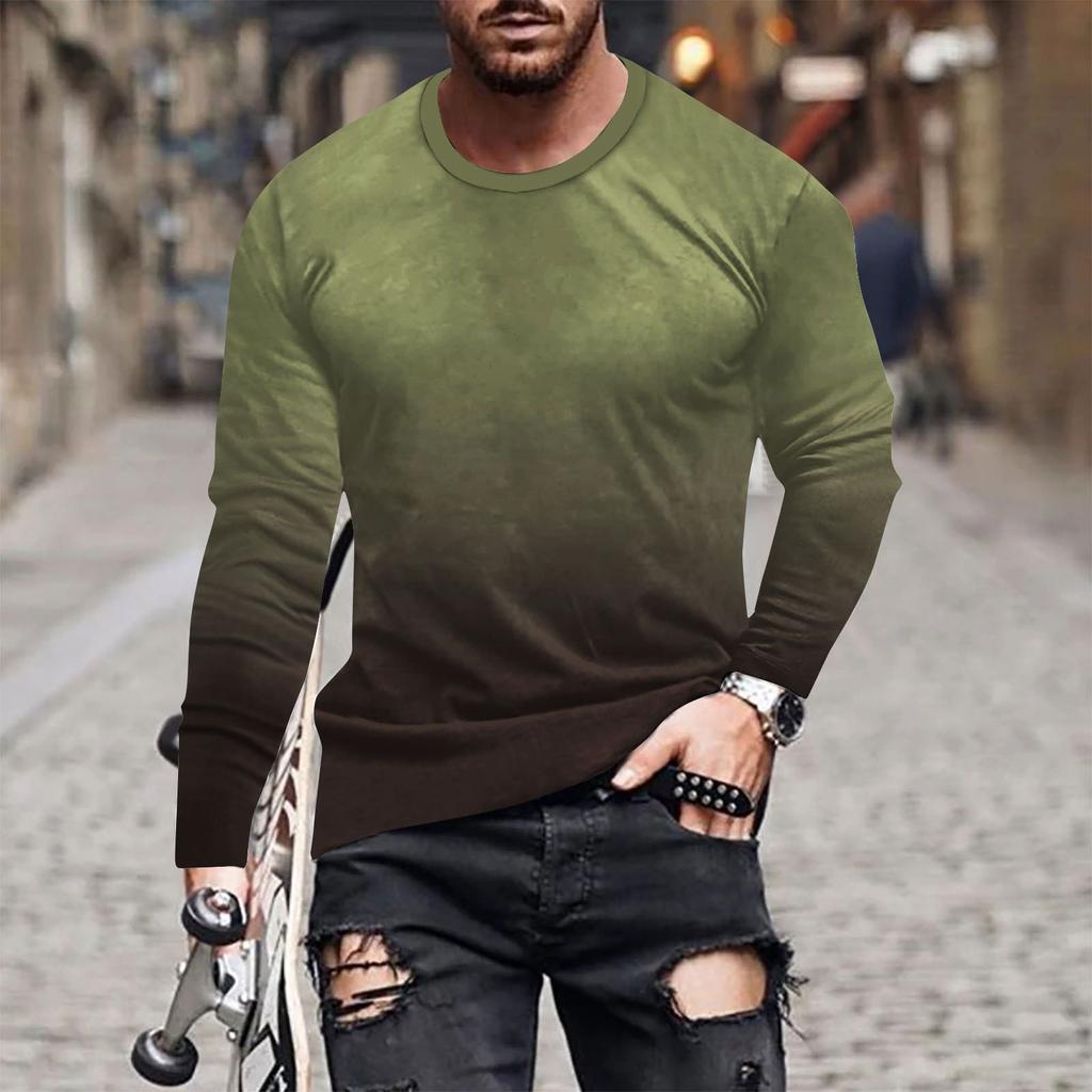 New Gradient Color 3D Print T-Shirts Men Woman Casual Long Sleeve T Shirt Streetwear Harajuku Pullovers Tees Tops Kids Clothing