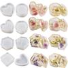 Round Hexagon Storage Box Mold Crystal DIY Epoxy Resin Heart Jewelry Box Silicone Mold Brush Pot Resin Mold Jewelry Handcrafts