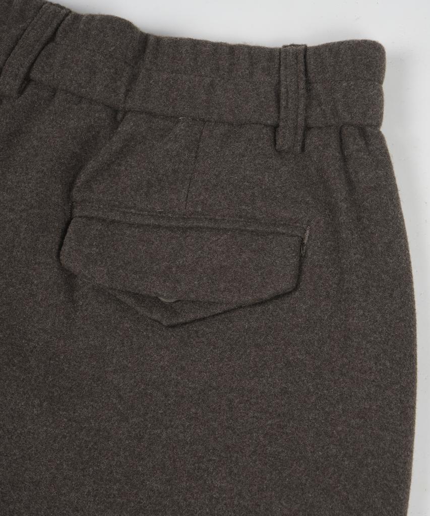 BIRBANTE Шерстяная смесь C.L Fit Эластичная талия Широкие брюки - Коричневый