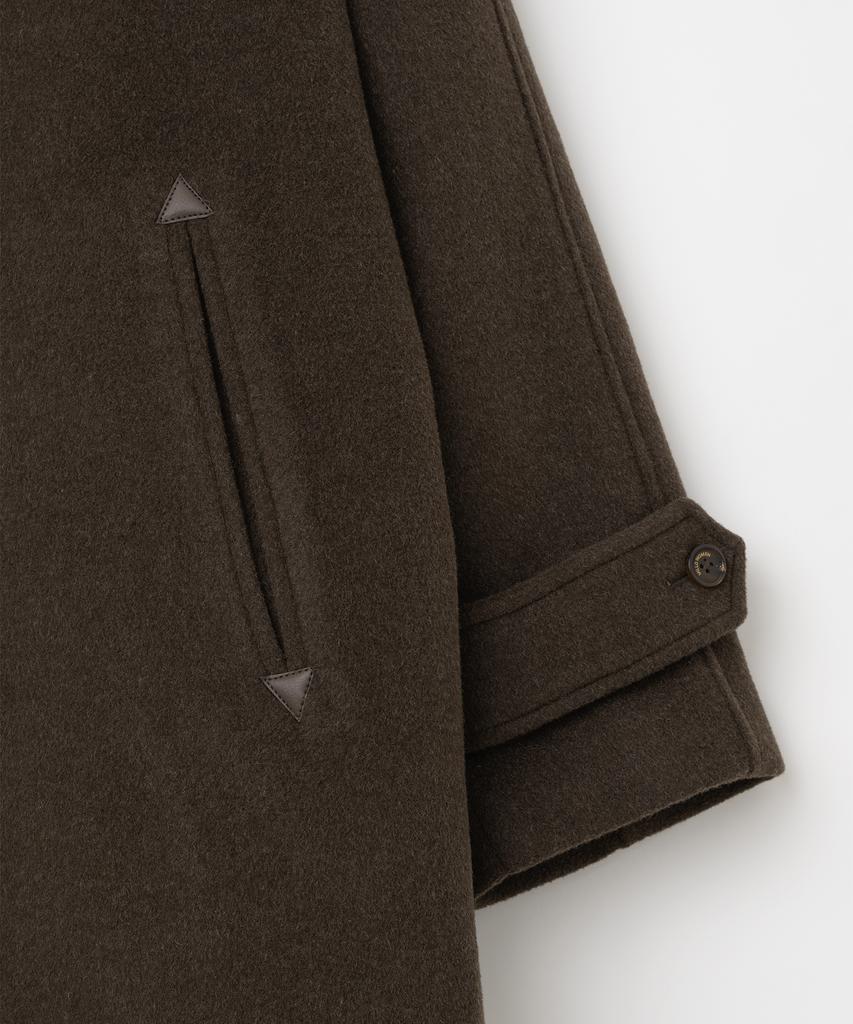 MILLO WOMEN Wool Raglan Half Coat [Dark Brown]