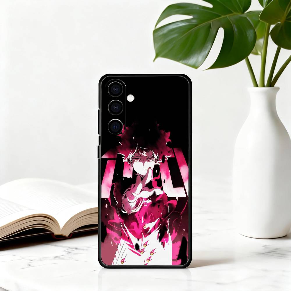 Mob P-Psycho 100 Shigeo K-Kageyama Phone Case For Samsung Galaxy A73,A72,A71,A70,A53,A52,A51,Soft Silicone Black Cover