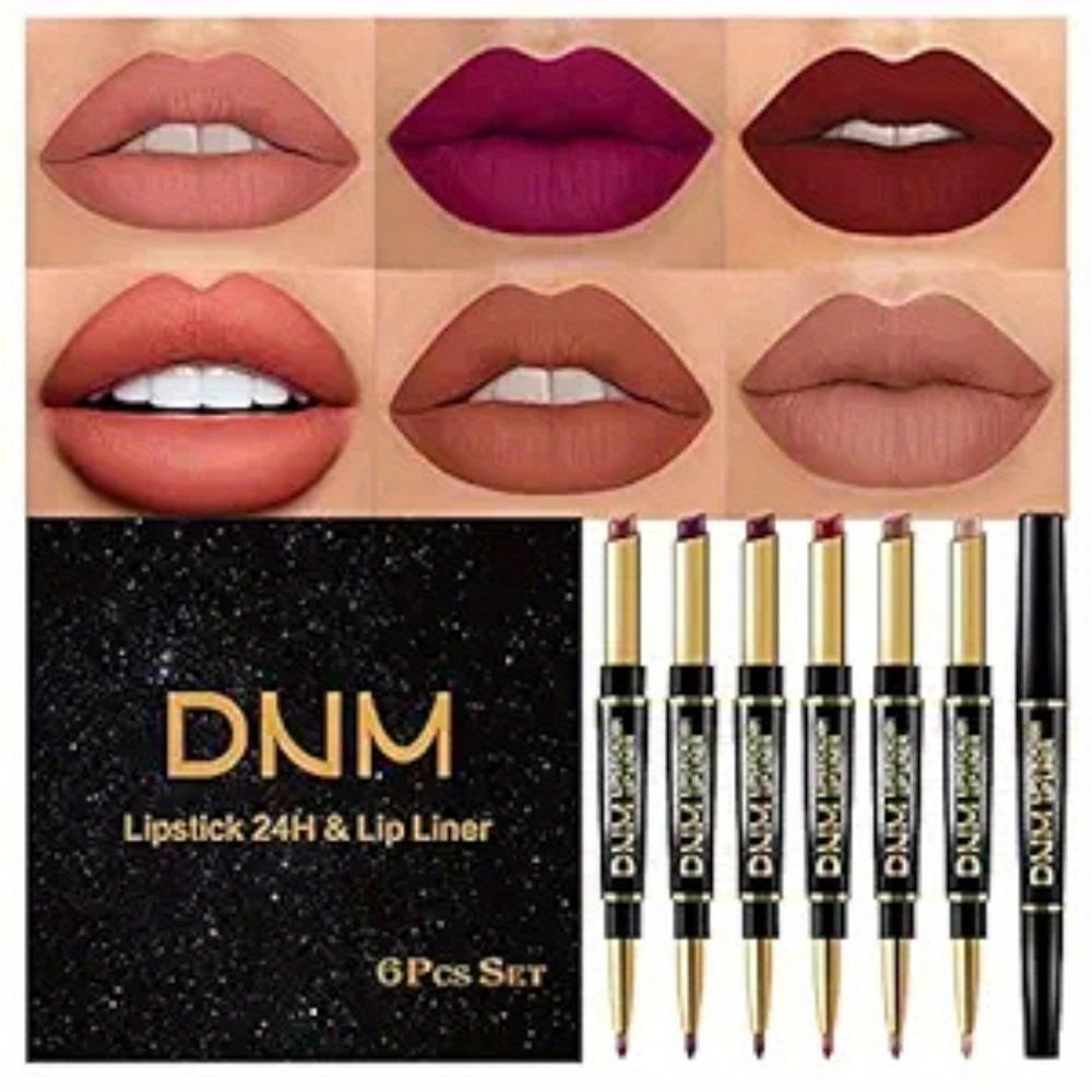 Chestnut Nude Brown Lip Liner and Lipstick Set Kit for Women Matte Lips Kit with Lip Liner Lip Stains Long Lasting Waterproof