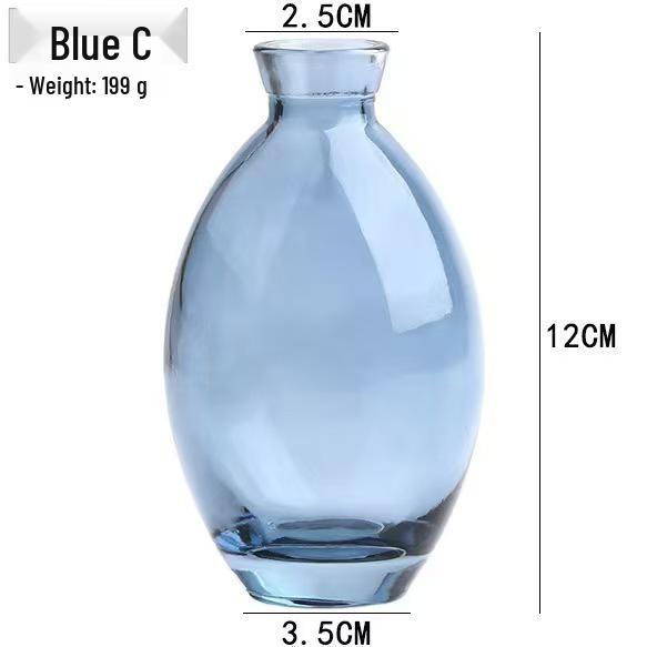 Набор мини-ваз из цветного стекла для гидропонных цветов - Прозрачные декоративные украшения для гостиной