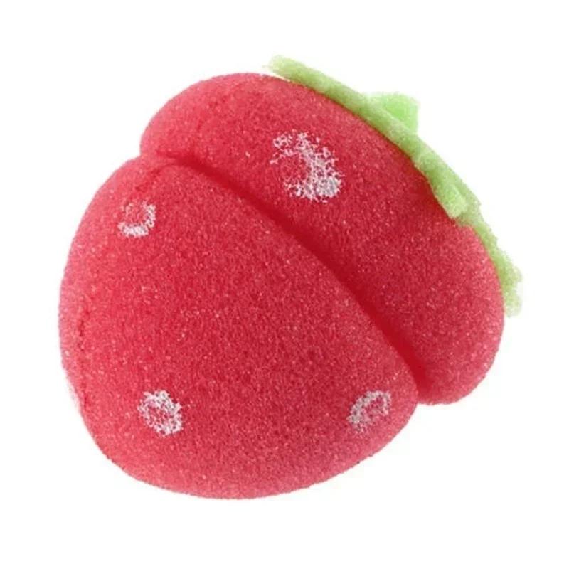 NEW 6Pcs Foam Strawberry Ball Sponge Curler Cute Women's Big Wave Modeling Tool Accessories Soft Material Does Not Hurt Hair