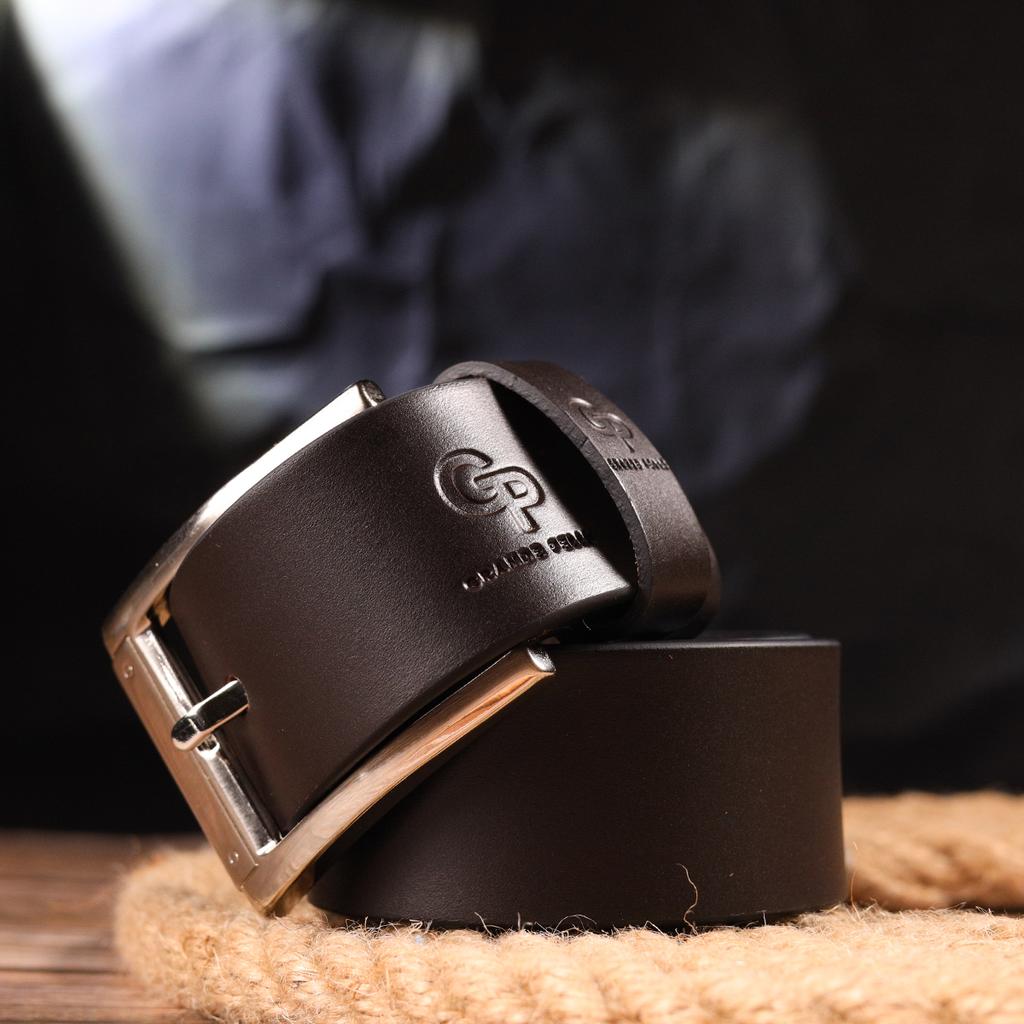 Качественный мужской кожаный ремень GRANDE PELLE Leather Belt 21461 Коричневый