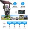 LS VISION 10x Zoom 4G SIM Solar Camera Outdoor 6K 12MP Three Lens HD Night Vision IP Surveillance Camera Security Protection PTZ CCTV Cam