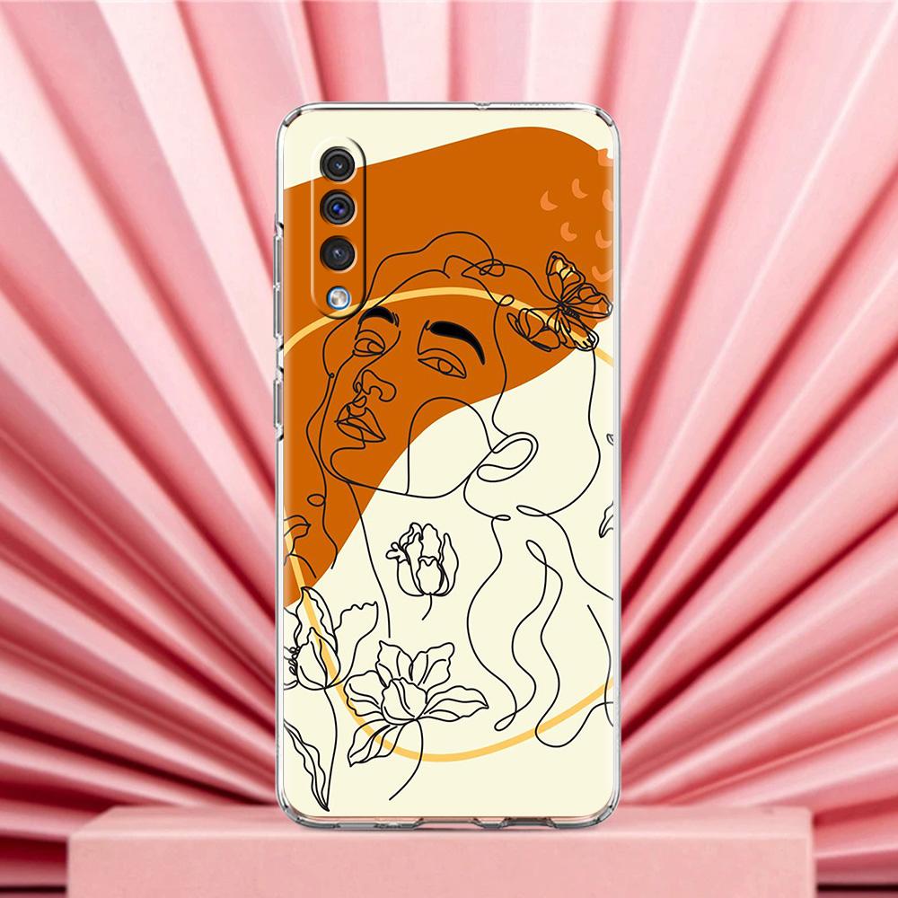 Чехол для телефона Samsung A56 A36 A26 A24 A16 A14 A12 A32 A50 A70 A20E A22 A40 A34 A54 A42 A52 5G A04s A06 Чехол Линейный рисунок