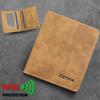 Men's Wallets Vintage Short Bifold Wallet with ID Window Deep Cash Pockets RFID Blocking Credit Card Holder Gifts