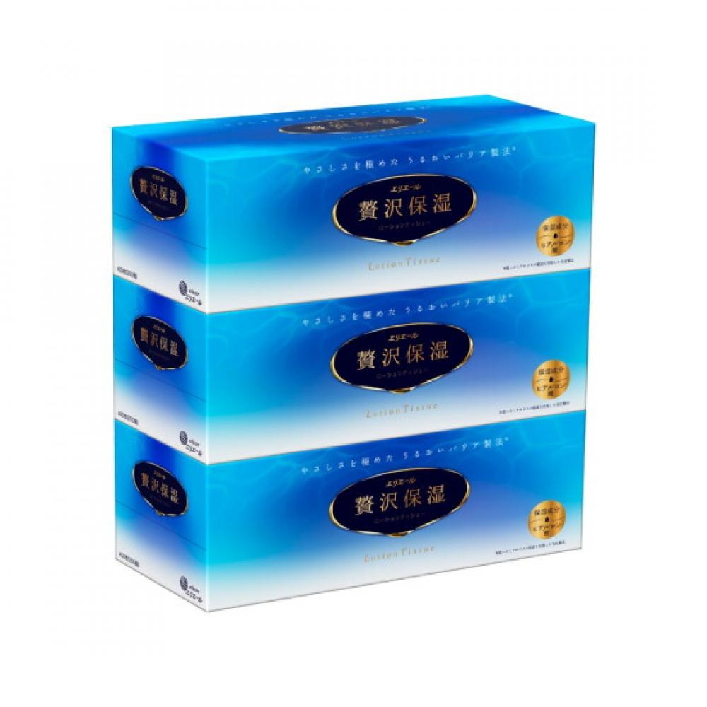 Elleair Premium Lotion Tissue 200 Sheets X 3 Packs