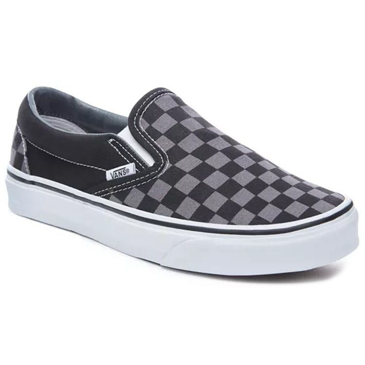 Vans Черные оловянные кроссовки унисекс без шнуровки в шахматную клетку VN000EYEBPJ