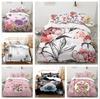 3D Flower Bedding Set Women's and Girls' Down Duvet Cover Pillowcase 2/3pc King Queen Bed Luxury Home Textile Duvet Cover Set Gift