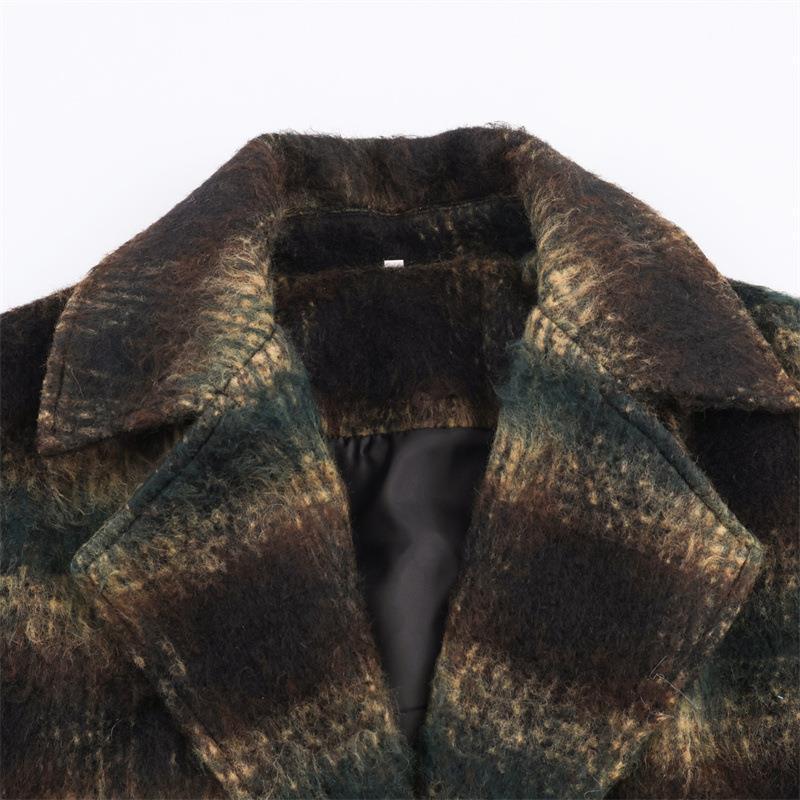 Womens Elegant Turn-Down Collar Coat Lightweight Outerwear Regular Fit Long Sleeve Single-Breasted