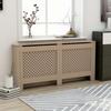 Brown MDF Radiator Cover - vidaXL - 172x19x81 Cm - Decorative Function and Additional Space