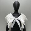 Gothic Feather Shawl Cock Hair Scarf Chicken Hair Fake Collar Feather Cloak Cape Accessories