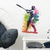 Creative Baseball Player Silhouette Bedroom Living Room Porch Home Decor Wall Stickers