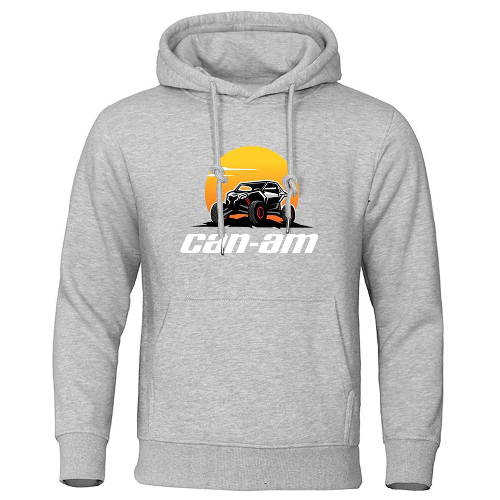 2025 Can Am Motorcycle New Spring and Autumn Hooded Sweatshirts Men's Hoodie Cardigan Solid Color Classic Jacket Clothing Tops