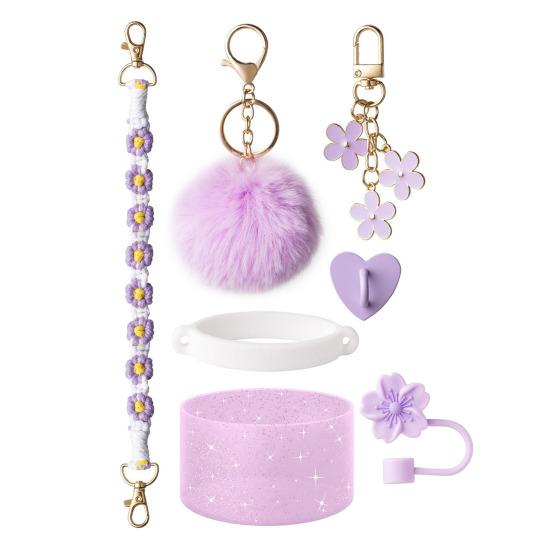 Набор из 7 принадлежностей для стаканов объемом 30/40 унций, силиконовая ручка, ремешок, соломинка для обуви