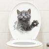DIY Cat Wall Decal 3D Toilet Seat Decal Creative Cat Toilet Sticker  Wall Decor