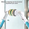Беспроводная электрическая щетка для чистки с 4 сменными насадками, автовращение, длинная ручка, многофункциональная домашняя ванная комната, пол, плитка, очиститель окон, скруббер, инструмент