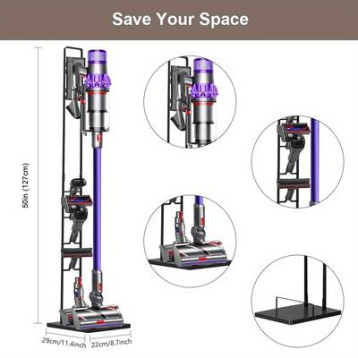 Для Dyson V6-V11 Металлическая подставка Прочная металлическая подставка для пылесоса для хранения ручных пылесосов Dyson Стойка для аксессуаров для беспроводных пылесосов