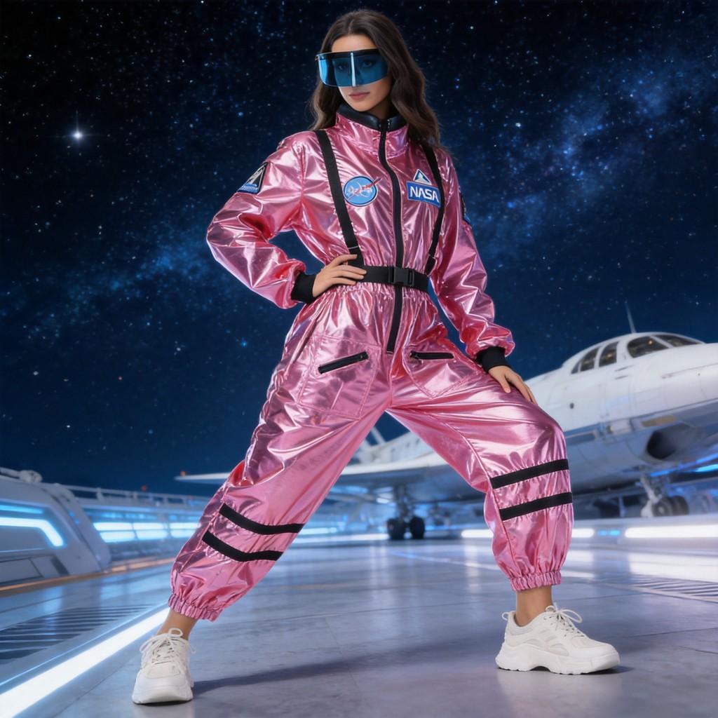 Space Explorer Cosplay Suit For Women With Cotton Material Halloween Party Costume