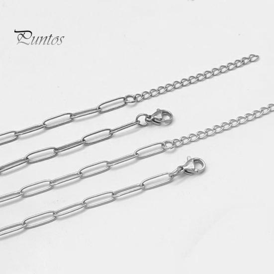 Женское ожерелье с дизайном в виде скрепки, гальванизированное, изысканное, с полированной отделкой, ожерелье с регулируемой длиной