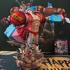 28 см One Piece Lx Франкки GK Двухголовая статуя GK Персонаж Комната Настольный дисплей Украшения.