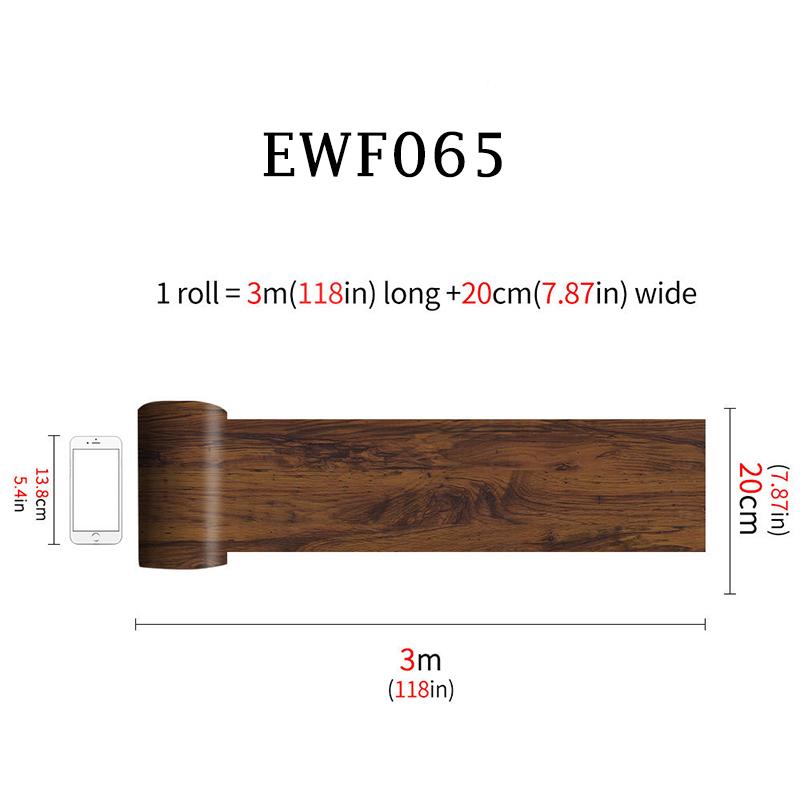 20*300 см ПВХ наклейки для ремонта пола в спальне наклейки с черной текстурой дерева наклейки для украшения стен дома AVE