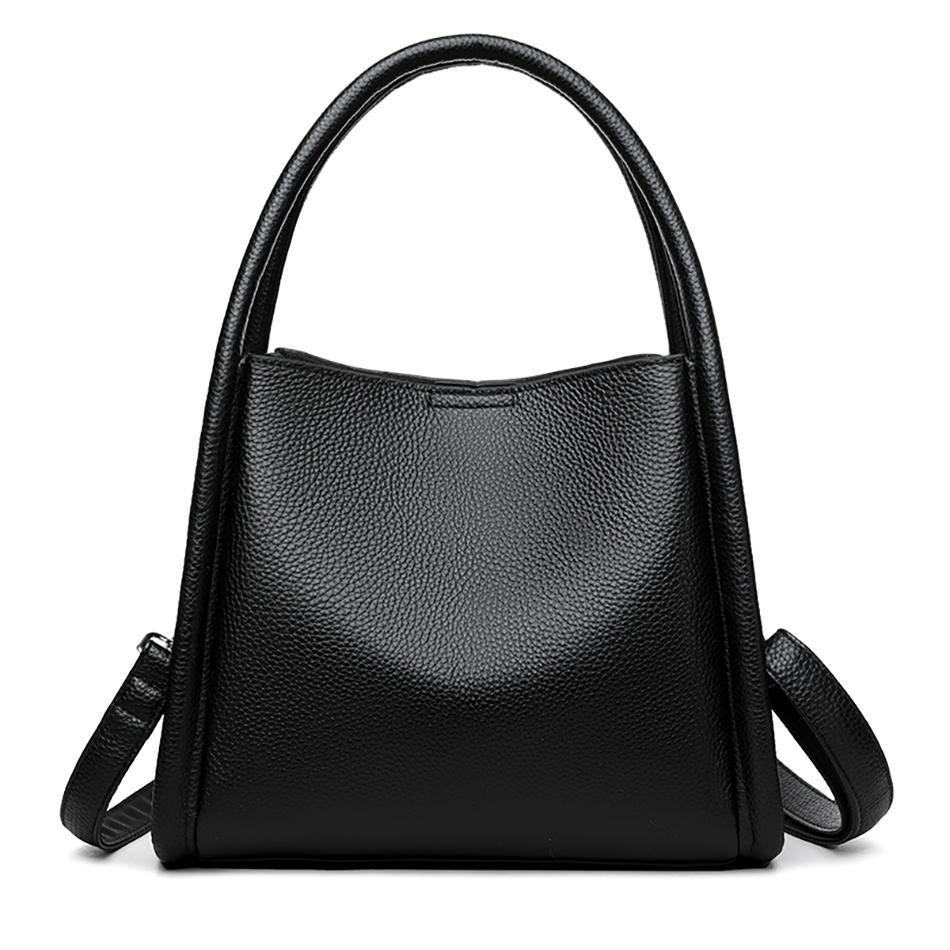Оригинальный бренд genuine leather Сумка на плечо для женщин Повседневная сумка-тоут Женская однотонная Сумка-клатч Простой дизайн Сумка для поездок на работу