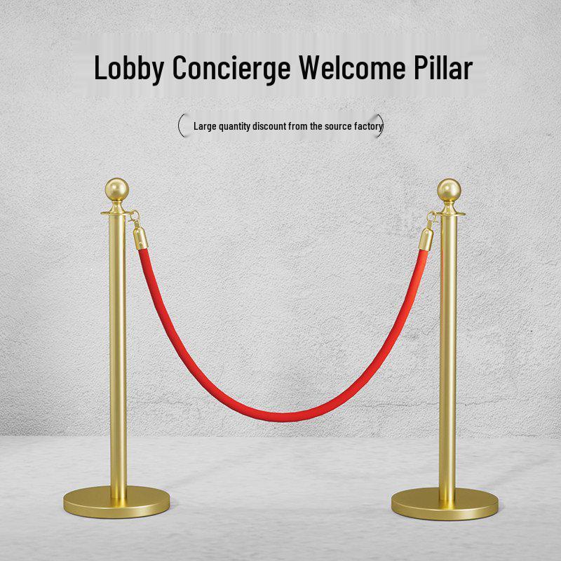 Luxury Stainless Steel Queue Barrier with Rope and Ball Top