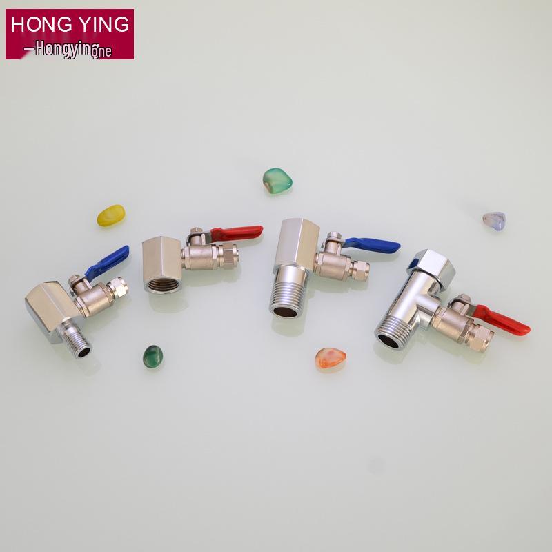 Household Water Purifier Tee Connector 4 to 2 Point Ball Valve for Filter and Dispenser