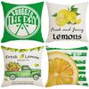 New Summer Lemon Green Linen Pillow Cover Supplies Home Pillow Cushion Cover