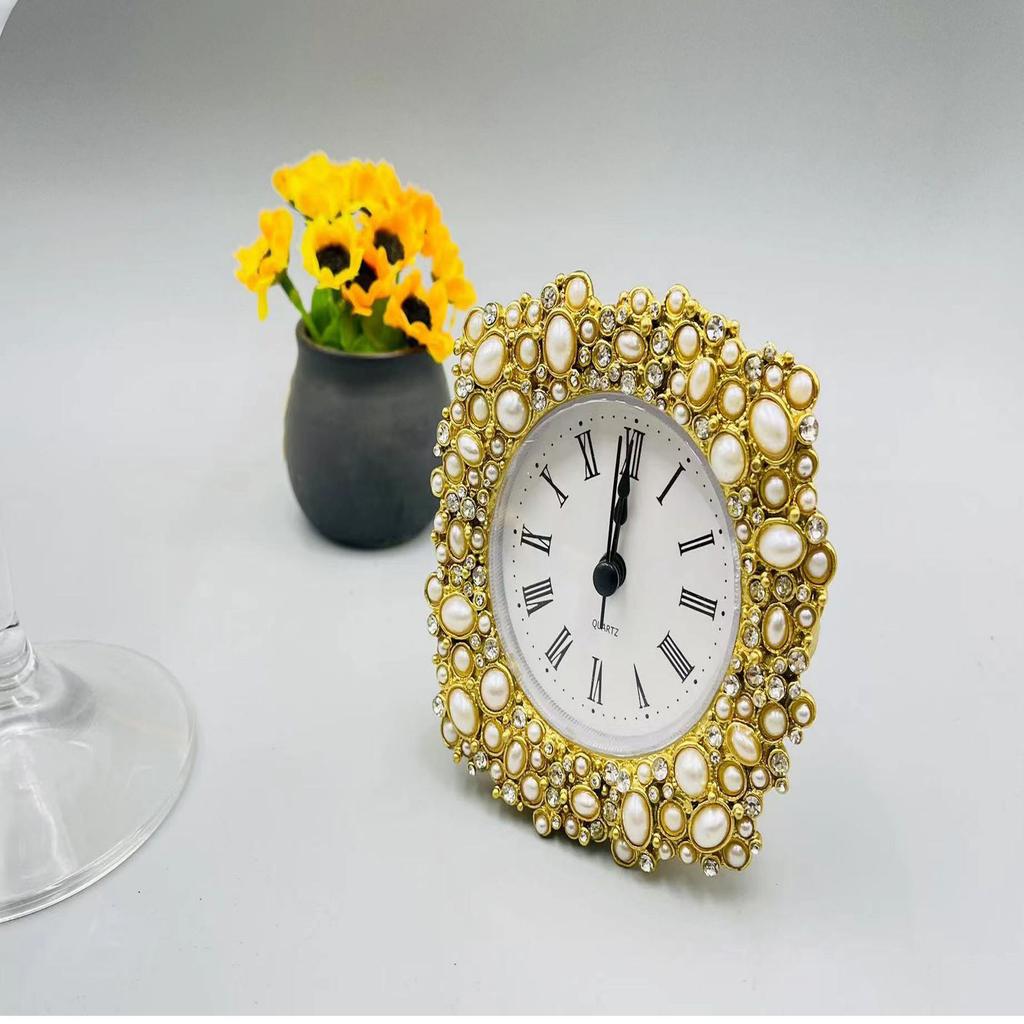 Новые европейские легкая роскошь новые мини маленькие часы креативные часы гостиная украшение для дома модельная комната бесшумные