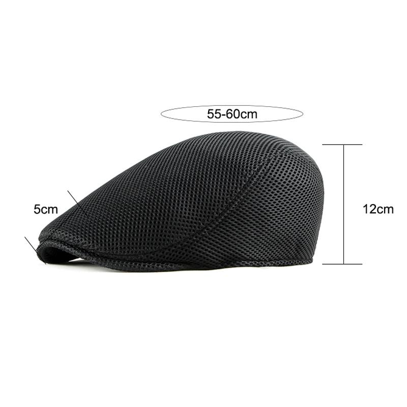 Весенне-летние мужские береты, шапки с дышащей сеткой, кепки газетчика, уличные солнцезащитные шапки, плоская кепка, регулируемые кепки