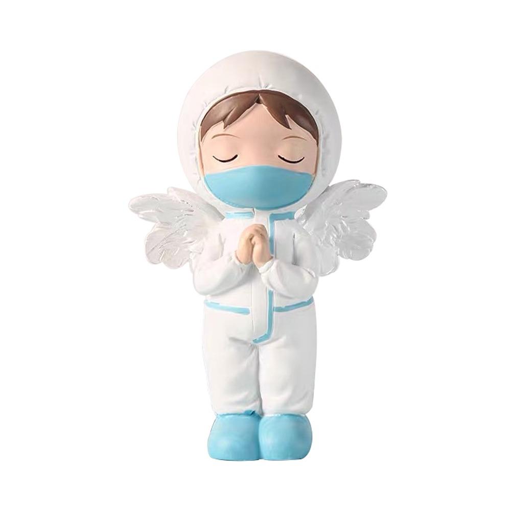 DlY Doctor Nurse Figurine Cartoon Nurse Cake Ornaments Doctor Nurse Model Statue Photography Props