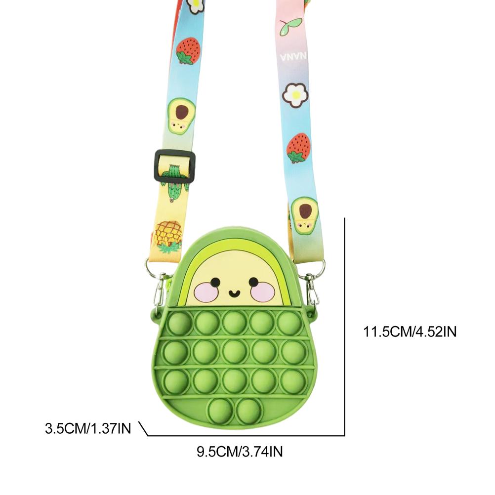 Silicone Cross Shoulder Bag for Ladies And Girls Push Bubble Sensory Relieve Toys Cross Shoulder Bag Children And Adult