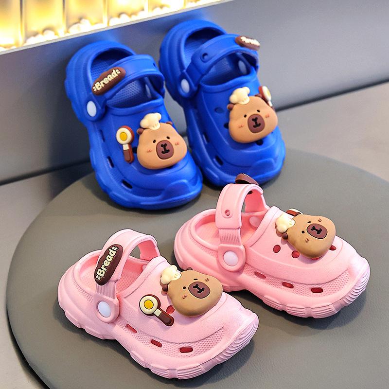 Girls Sandals Children Summer Baby Indoor Soft Bottom Toddler Non-slip Slippers Cartoon Boy Cave Shoes