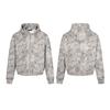 Mens Oversized Hooded Zip-Up Sweatshirt With Leopard Print Retro Streetwear Style