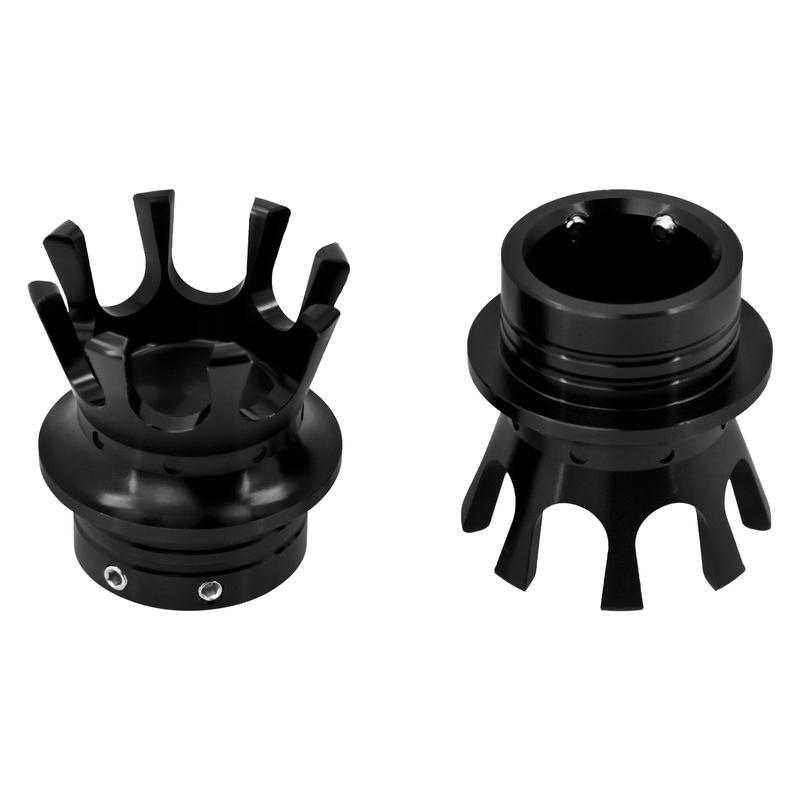 All Black 29MM Crown King Front Axle Nut Cover Fit For Harley For Sportster For Touring For Breakout For FXBRS 114