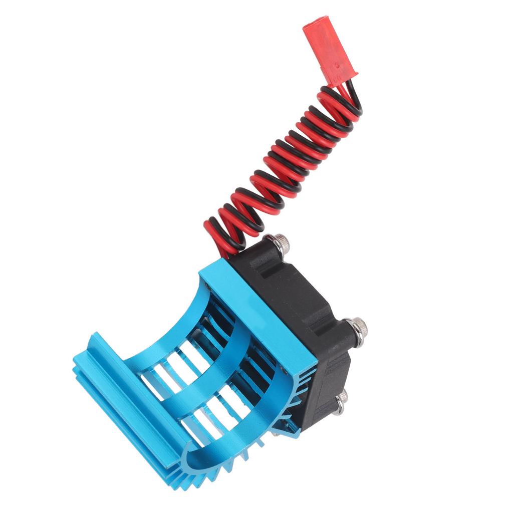 RC Motor Heatsink with Cooling Fan, Aluminum Alloy Blue 5V Cooling System for 2838 2845 Brushless Motor 370 380 390 Carbon Brush