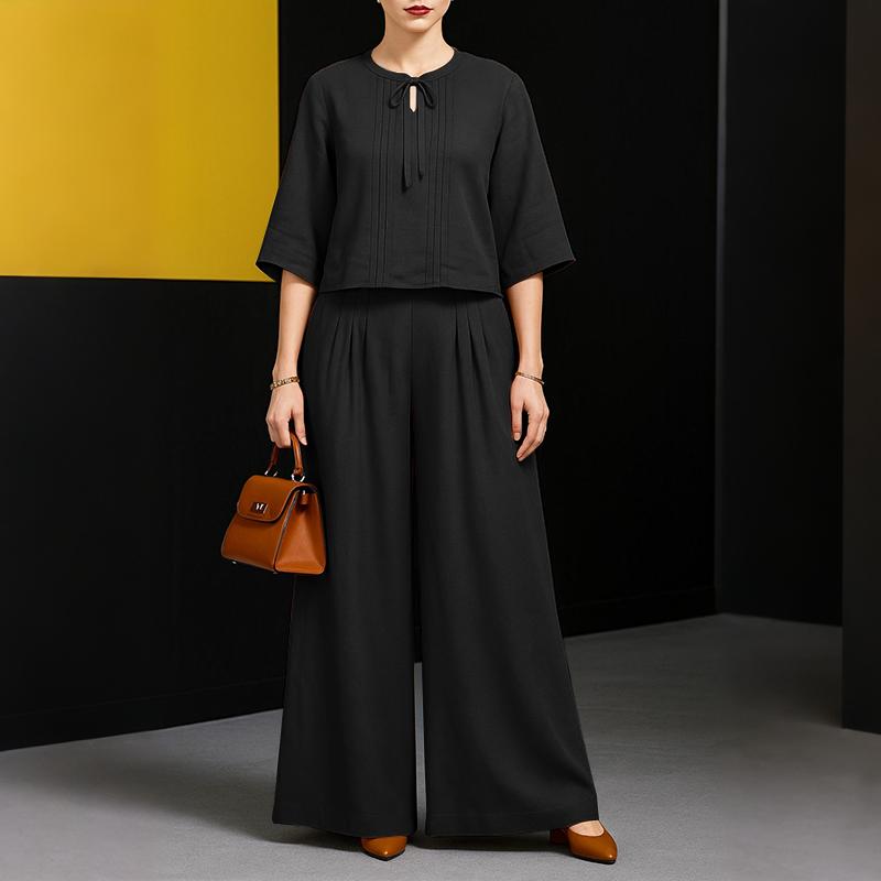 ZANZEA Женские повседневные комплекты из блузки и брюк с рукавом 3/4 из двух предметов