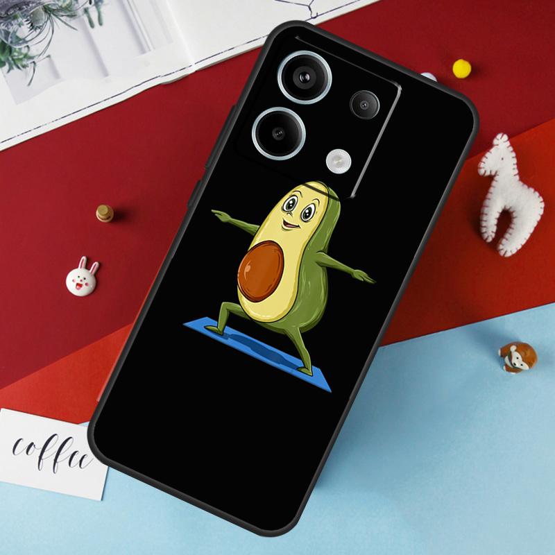 Чехол с забавным узором «Авокадо Йога» для Xiaomi Redmi Note 13 12 11 8 9 10 Pro Note 12S 11S 10S Redmi 12 10C 12C 13C