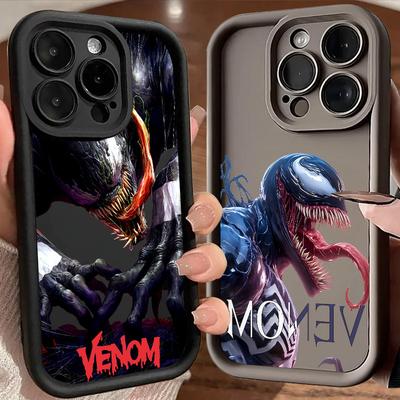 Чехол для телефона Marvel Avengers Venom для iPhone 17E 11 12 13 14 15 16 17 Pro Max Fundas 17 Air Plus 16e 13 Mini Силиконовая задняя крышка