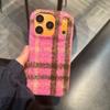 INS бархатный клетчатый чехол для iPhone 17 Pro Max, iPhone 16 полное покрытие 15, нишевый 14/13 богиня