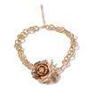 Big Exaggerated Flower Necklace Coarse Neck Chain Wedding Metal Rose Necklace  Birthday