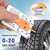 Измеритель глубины протектора шин с четкой шкалой, компактный дизайн, портативный, удобный для переноски, измерительный инструмент для автомобильных шин