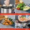 Stainless Steel Retractable Steaming Rack Steamer Water-proof Steaming Grid Steaming Vegetable Rack Steaming Tray Steaming Drawer Drain Fruit Plate