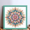 Мандала Полный 11CT DIY Набор для вышивания с нанесенным рисунком 40x40 см Печатные наборы для вышивки крестом для начинающих взрослых Домашний декор