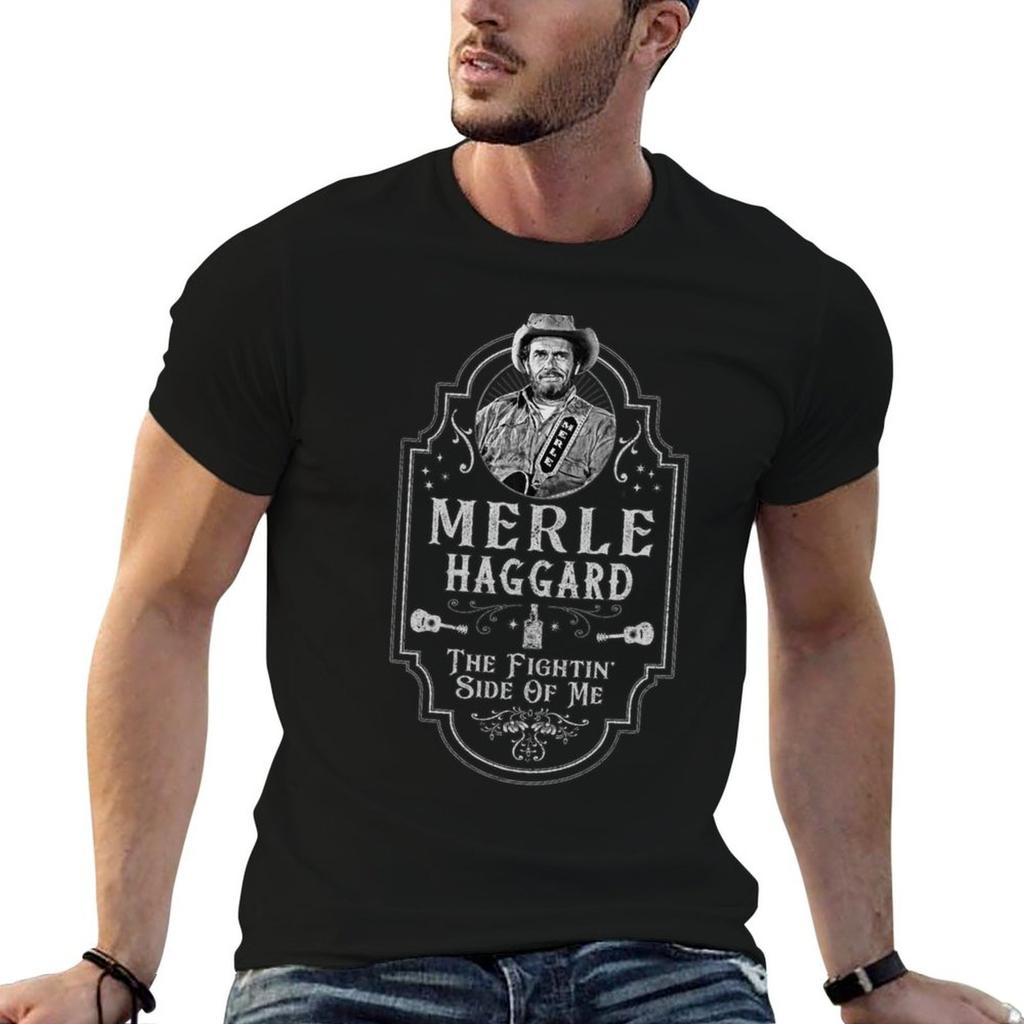 Merle Haggard Fightin Side Of Me Tribute Tshirt Lightweight Print Tshirt